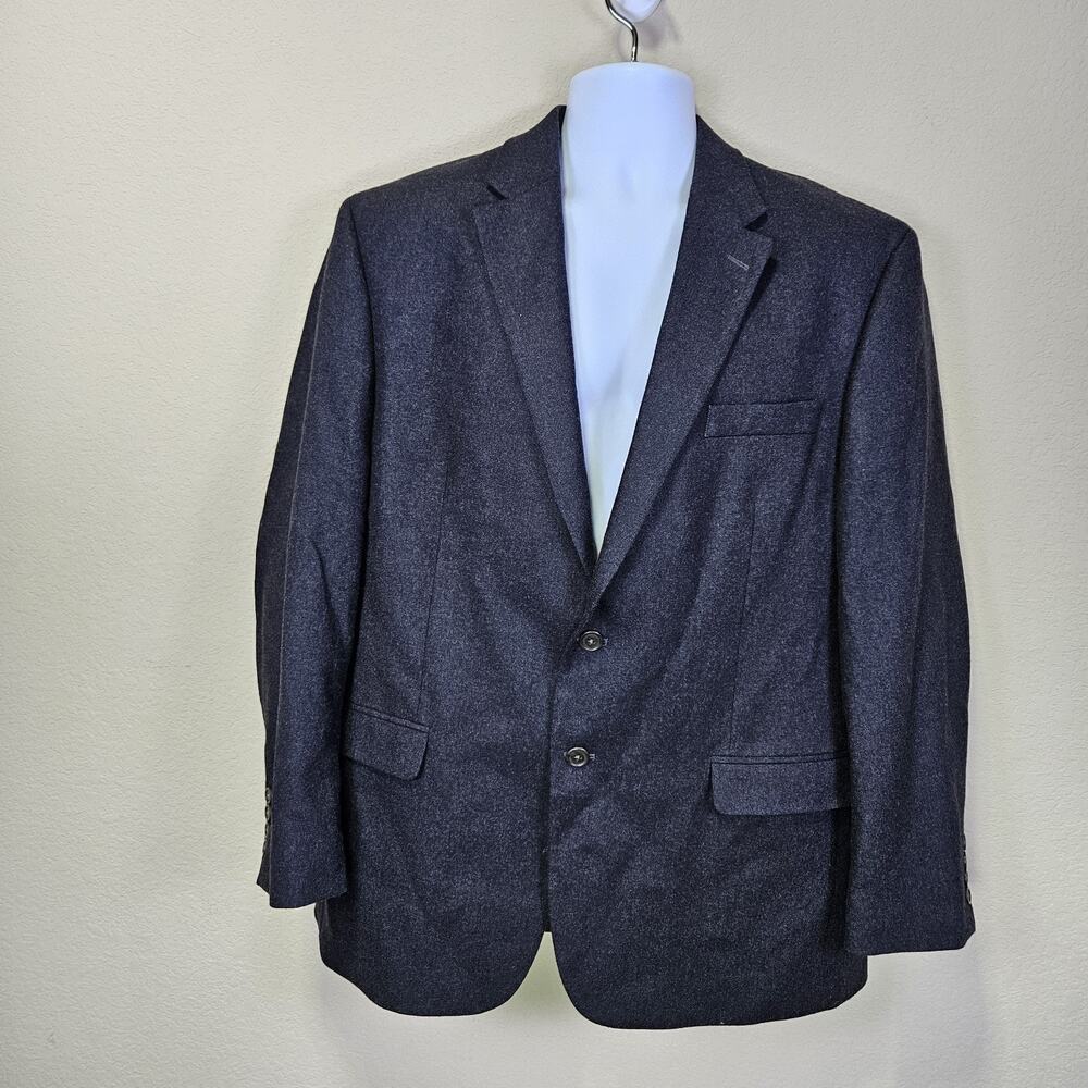 Ralph Lauren Wool Cashmere Blazer Mens 44R Charcoal Gray Flannel Sport Coat Soft - Picture 15 of 16